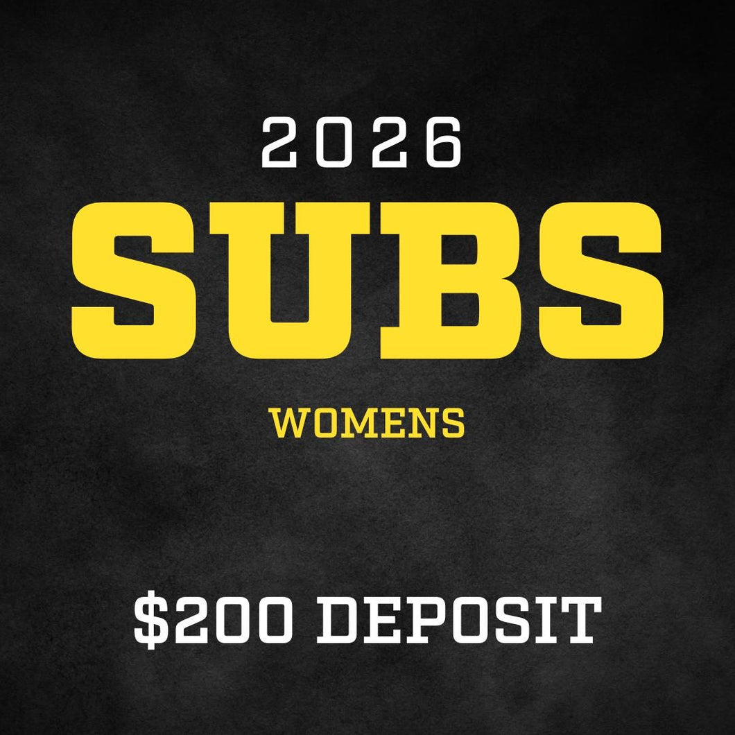 2026 Subs - Women's Pre-Season Payment DUE 30 JAN 2026